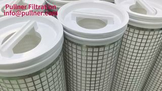 Hochtemperaturbeständige Filterpatrone mit rostfreiem Außenkäfig und verstärkten Endkappen