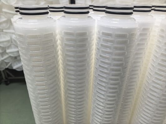 40-Zoll-PTFE-Plättfilterpatrone mit PTFE-Membran für die chemische und hochreine Flüssigkeitsfiltration mit hoher Durchflussrate