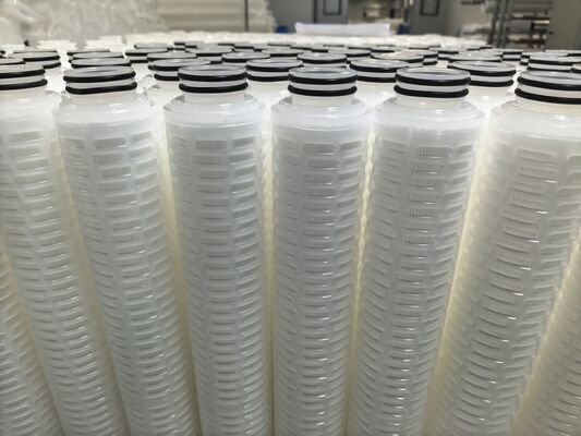 40-Zoll-PTFE-Plättfilterpatrone mit PTFE-Membran für die chemische und hochreine Flüssigkeitsfiltration mit hoher Durchflussrate