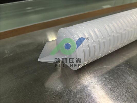 40-Zoll PTFE-Faltenfilterpatrone mit rotem Silikon für chemische Filtration und Hochreinigungsflüssigkeitsfiltration mit hoher Durchflussrate