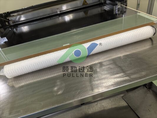 40-Zoll PTFE-Faltenfilterpatrone mit rotem Silikon für chemische Filtration und Hochreinigungsflüssigkeitsfiltration mit hoher Durchflussrate