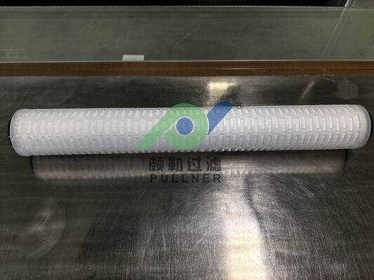 40-Zoll PTFE-Faltenfilterpatrone mit rotem Silikon für chemische Filtration und Hochreinigungsflüssigkeitsfiltration mit hoher Durchflussrate